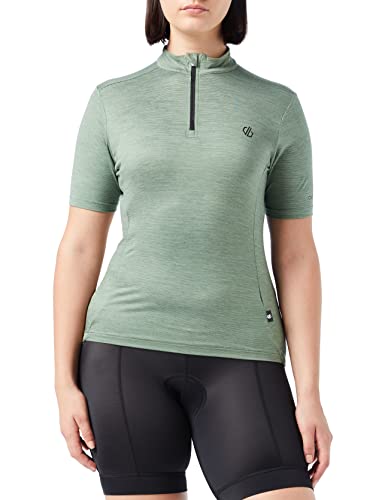 Dare 2b Pedal Through It Damen-Radsport-T-Shirt Q-Wic Plus leichtes Material mit geruchsabweisenden und reflektierenden Druckdetails - halber Belüftungsreißverschluss - Sport-T-Shirt von Dare2b