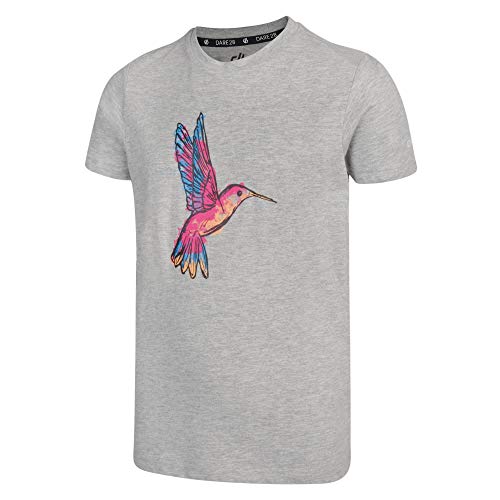 Dare 2b Unisex Kinder Frenzy Cotton Graphic Print T-Shirt, Ash Grey Marl, Size 3-4 von Dare 2b