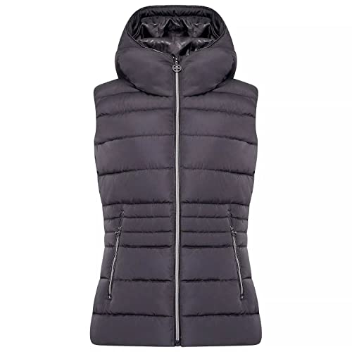 Mens Gilet Bodywarmer Womens Jacket Recycled Water Repellent Finish, wattierte Jacke mit angewachsener Kapuze, durchgehendem Reißverschluss und 2 niedrigen Reißverschlusstaschen von Dare2b