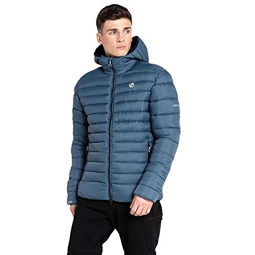 Dare 2b Drifter II Mens Baffled / Quilted Jacket Regenfestes Ripstop-Recycling-Gewebe mit Kapuze und unteren Taschen, perfekt zum Wandern, Spazierengehen - jeden Tag unverzichtbar von Dare2b