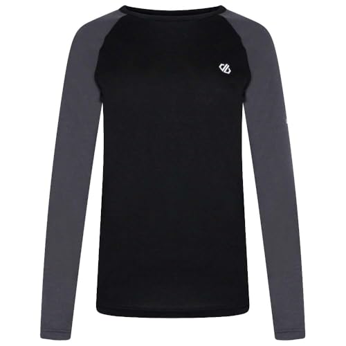 Dare2b Damen Exchange Baselayer Top mit fortschrittlicher Q-WIC+ Technologie - Perfekt für Wintersport & Outdoor - Schwarz Grau von Dare2b