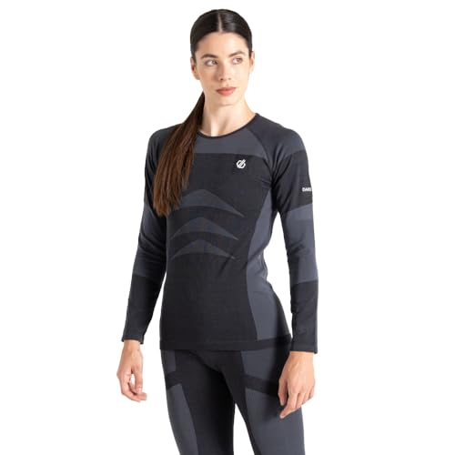 Dare2b Damen in The Zone II Langarm-Baselayer-Top mit SeamSmart-Technologie, perfekt für Wintersport und Outdoor, Schwarz von Dare2b