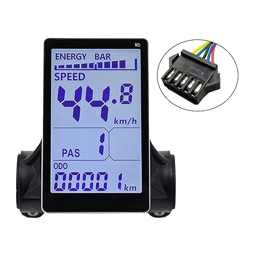 Darmlly LCD-Anzeige, 24 V, 36 V, 48 V, 60 V, E-Scooter, LCD-Panel-Bildschirm für Mountainbike (SM 5PIN) von Darmlly