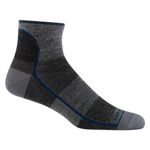 Darn Tough Herren Merino Wool 1/4 Ultraleichte Sportsocken, Anthrazit, Größe M von Darn Tough