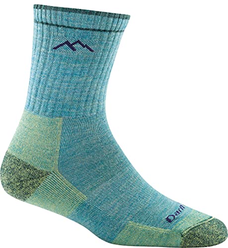 Darn Tough Damen Micro Crew Cushion Socks Aqua Heather Large Darn Tough Damen Micro Crew Cushion Socks Aqua Heather Large von Darn Tough