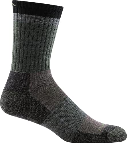 Darn Tough Darn Tough Heady Stripe Micro Crew Light Cushion Sock - Men's Fatigue X-Large von Darn Tough