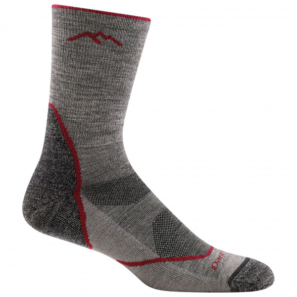 Darn Tough - Light Hiker Micro Crew Lightweight with Cushion - Wandersocken Gr XL grau von Darn Tough