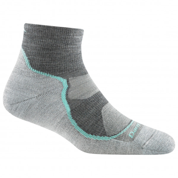 Darn Tough - Women's Light Hiker 1/4 Lightweight with Cushion - Wandersocken Gr S grau von Darn Tough