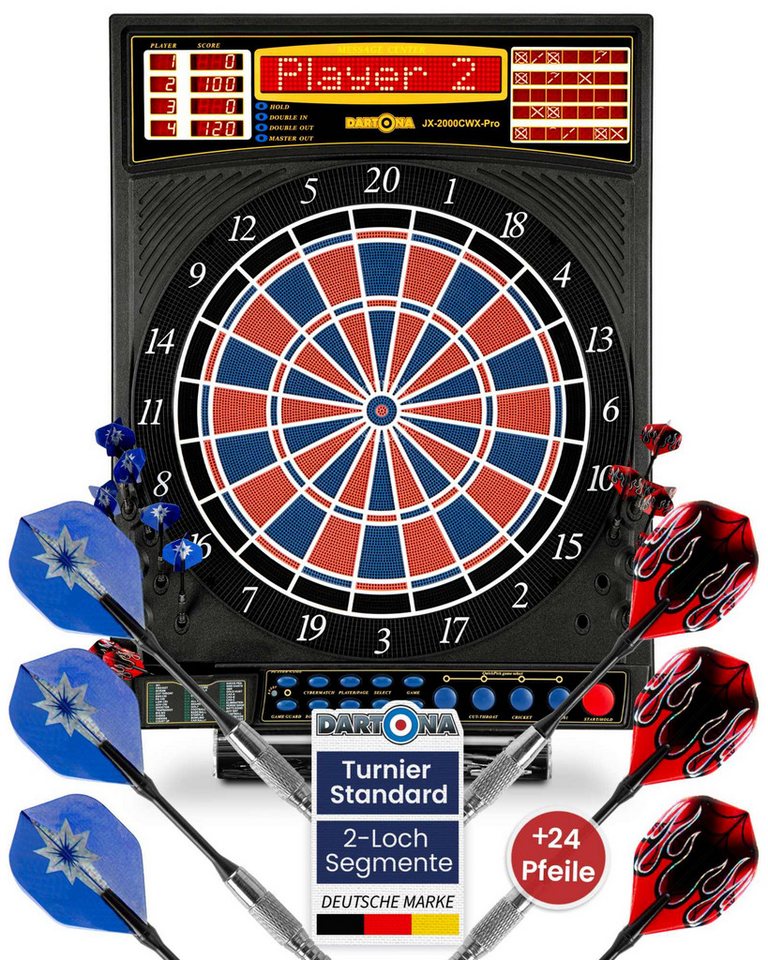 Dartona Dartautomat Elektronische Dartscheibe Dartona JX-2000 Turnier Pro Dartona Dartautomat Elektronische Dartscheibe Dartona JX-2000 Turnier Pro von Dartona