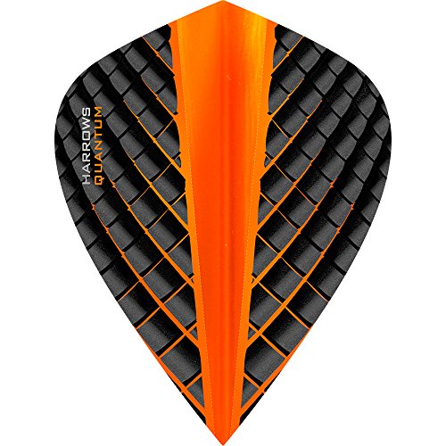 Harrows Quantum Dart-Flights, 100 Mikron – Drachenform – 3D-Effekt, orange – 5 Sets (15) von Darts Corner