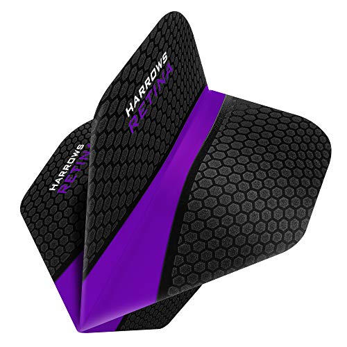 Harrows Retina | Premium extra starke 100 Mikron Dart-Flights in Standard Nr. 6 Form, 1 Set mit 3 Flights, insgesamt 3 Flights, lila Harrows Retina | Premium extra starke 100 Mikron Dart-Flights in Standard Nr. 6 Form, 1 Set mit 3 Flights, insgesamt 3 Flights, lila von Darts Corner