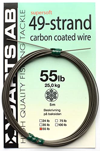 Darts 49-Strand Carbon Coated Wire Supersoft 100 lb schwarz 0.900 mm x 5 m von Darts