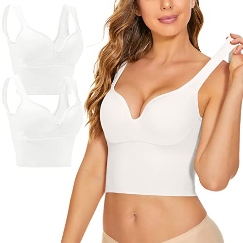 Bügelfreier Nahtloser BH Für Damen Hatme Haltungskorrektur BH, Modern Stretch Bustier Täglicher BH Große Größen Bralette Komfort Klassische Top Für Alltag Yoga Bustier Crop Top Trainings-BH Schlaf BH von Dasongff