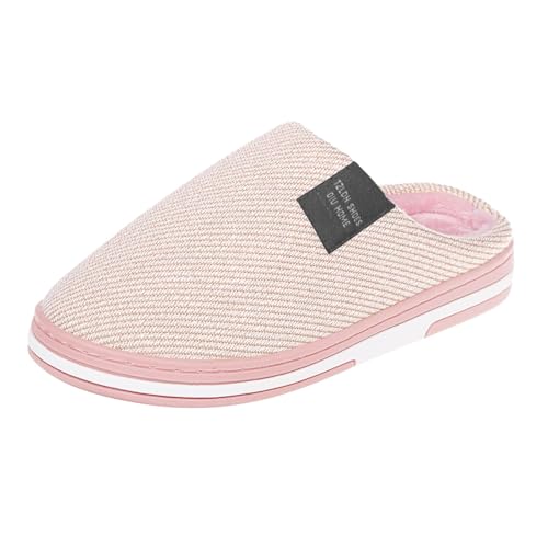 Dasongff Damen Hausschuhe Winter Warm, Weicher Plüsch Retro Hauspantoffeln Frauen Baumwolle Bequeme Warme rutschfeste Pantoffeln Trendiger Dicke Sohle Slipper Drinnen und Draußen von Dasongff