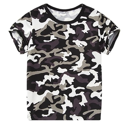 Dasongff Kinder Kleider, Baby Shirt Personalisiert Camouflage T-Shirts für Teenager, Jungen Atmungsaktive kurzärmelig, Sommershirt Geschenk-Oberteile Tunika Kinderkleidung von Dasongff