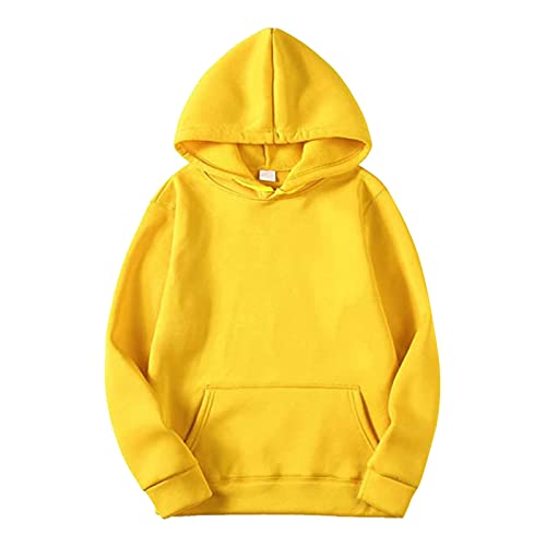 Dasongff Sweatshirt für Männer, Männer Kapuzenpullover Lässig Sweatshirt Einfarbige Kapuzenpulli Dünne Oberteile Regulär Fit Pullover Tasche Langarmshirt Bequem Oberteile Streetwear Top von Dasongff