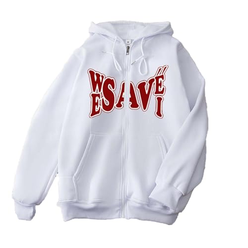 Dasongff Zipper Hoodie Oversized, Männer Basic Cardigan Hoody mit Reißverschluss Langarm Kaputzenpullover Sweatshirt Brief Print Basic Kapuzenjacke Casual Klamotten Sweater von Dasongff