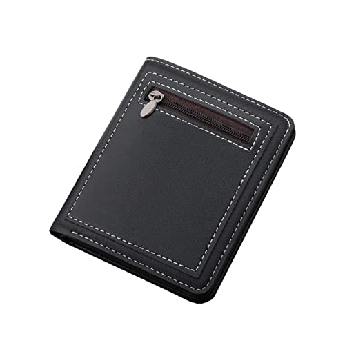 Fashion Coin ID Short Wallet Solid Color Men Open Purse Multiple Card Slots Clutch Bag Herren Kabine von Dasongff