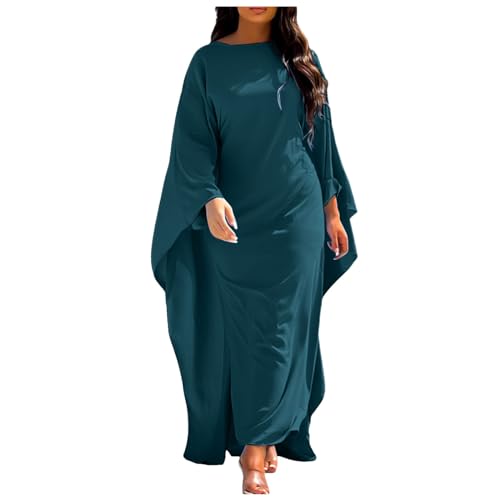 Frauen Abaya Kleid Damen Muslim Islamischen Ramadan Lose Einfarbig Kleider Lange Kleidern Cape Design Kleider Kleid mit Korsett und Taille Sexy Krawatte Taille Unregelmäßige Kleidung von Dasongff