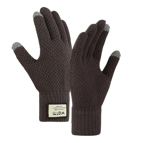 Handschuhe Damen Fahrrad Winterhandschuhe Anti-Rutsch Unisex Laufhandschuhe Basic Touchscreen Fahrradhandschuhe Leichte Skihandschuhe Retro Thermohandschuhe Für Männer & Frauen von Dasongff