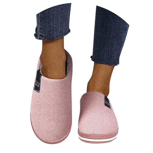 Hausschuhe Damen Für Winter Hausschuhe Damen Pantoffeln Flache Hüttenschuhe Flauschige Schlappen Für Damen Bequeme Hüttenschuhe Für Winter Pantoffeln Mit Polar Fleece-Futter Indoor Outdoor von Dasongff