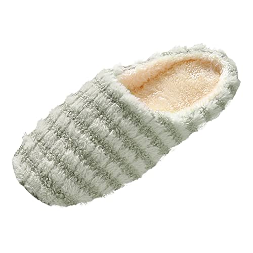 Hausschuhe Damen Plüsch, Rutschfeste Sohle Gepolstert Home Slipper Hausschuhe für Weihnachten, Baumwolle Frühling Slide-Schuhe, Herbst und Winter Warm Hause Slippers von Dasongff