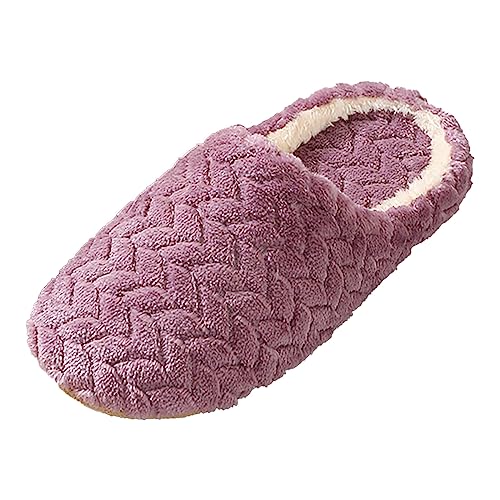 Hausschuhe Damen Winter Plüsch Pantoffeln 2024 Warm Pantoffeln Hauslatschen Flauschige Hüttenschuhe Unisex Flache Flip Flop Für Indoor & Outdoor Winter Filzpantoffel Hüttenschuhe Wolkenslipper von Dasongff