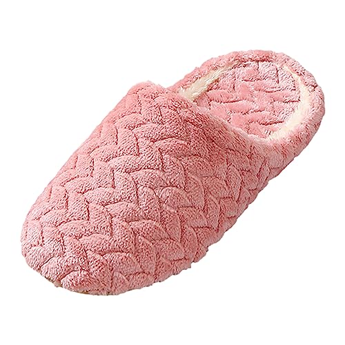 Hausschuhe Damen Winter Plüsch Pantoffeln 2024 Warm Pantoffeln Hauslatschen Flauschige Hüttenschuhe Unisex Flache Flip Flop Für Indoor & Outdoor Winter Filzpantoffel Hüttenschuhe Wolkenslipper von Dasongff