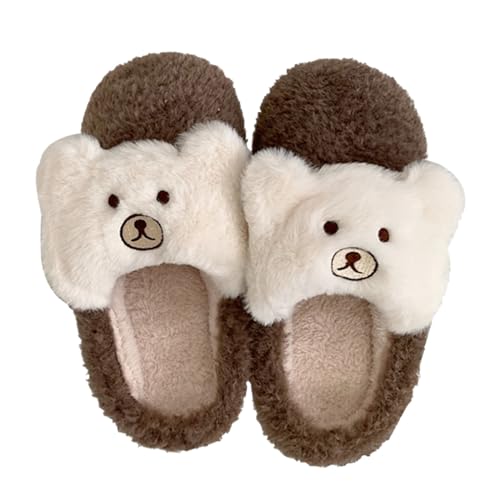 Hausschuhe Damen Winter Warm, Winter für Frauen Pantoletten Casual Baumwolle rutschfeste Niedlich Pantoffeln Plüsch Innenbereich Bequeme Hause Slippers Hüttenschuhe von Dasongff