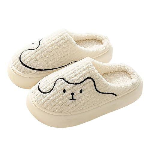 Winter Hausschuhe Damen Warm, Hüttenschuhe Hauspantoffeln Frauen Cartoon Winter Dicke Sohle Wärme Geschlossen Zehen Pantoffeln Bequem rutschfeste Leicht Slippers Indoor von Dasongff