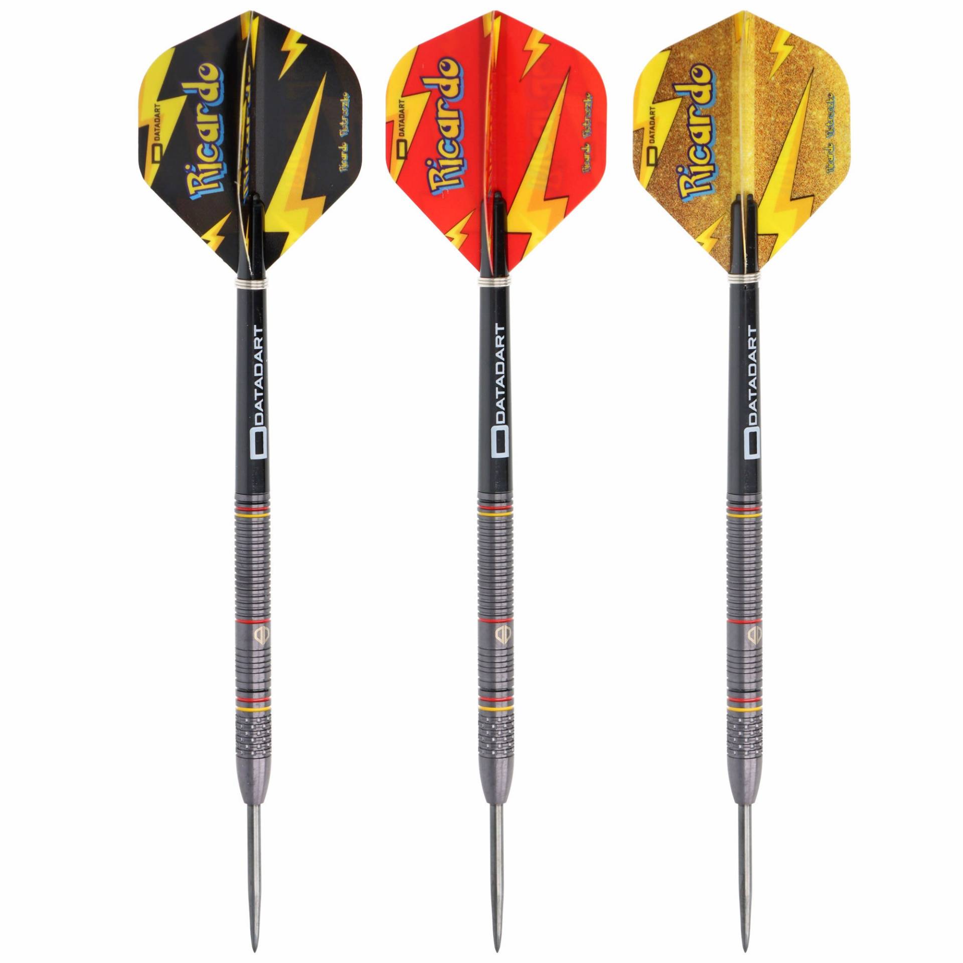 Ricardo Pietreczko Steeldarts, Pikachu, Black PVD, 90% Tungsten, 25 Gramm Ricardo Pietreczko Steeldarts, Pikachu, Black PVD, 90% Tungsten, 25 Gramm von Datadart
