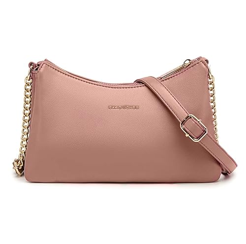 David Jones - Damen Kleine Umhängetasche - Frau Kette Tasche Schultertasche PU Leder Multi Taschen - Handtasche Flache Viele Fächern Crossbody Bag Clutch - Handy Party Abendtasche Mode - Rosa David Jones - Damen Kleine Umhängetasche - Frau Kette Tasche Schultertasche PU Leder Multi Taschen - Handtasche Flache Viele Fächern Crossbody Bag Clutch - Handy Party Abendtasche Mode - Rosa von David Jones
