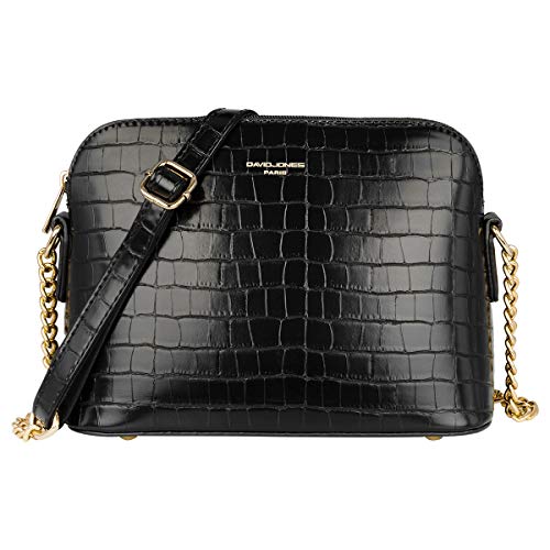 David Jones - Damen Krokodil Umhängetasche - Frau Kroko PU Leder Kleine Handtasche - Kette Tasche Schultertasche Abendtasche - Crossbody Bag Zip Reißverschluss - Handy City Party Clutch Mode - Schwarz David Jones - Damen Krokodil Umhängetasche - Frau Kroko PU Leder Kleine Handtasche - Kette Tasche Schultertasche Abendtasche - Crossbody Bag Zip Reißverschluss - Handy City Party Clutch Mode - Schwarz von David Jones