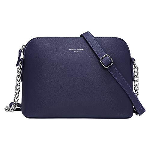 David Jones - Damen Kleine Umhängetasche - Frau Handtasche PU Leder - Tasche Kette Schultertasche Crossbody Bag - Abendtasche Zip Reißverschluss - Party Handy City Clutch Mode Elegant - Blau David Jones - Damen Kleine Umhängetasche - Frau Handtasche PU Leder - Tasche Kette Schultertasche Crossbody Bag - Abendtasche Zip Reißverschluss - Party Handy City Clutch Mode Elegant - Blau von David Jones
