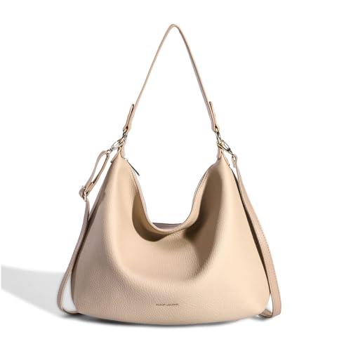 David Jones - Handtasche Hobo für Damen – Einkaufstasche aus weichem Kunstleder – Umhängetasche mit langem Henkel – Einkaufstasche, große Größe, klassisch, praktisch, Braun / Taupe, one size David Jones - Handtasche Hobo für Damen – Einkaufstasche aus weichem Kunstleder – Umhängetasche mit langem Henkel – Einkaufstasche, große Größe, klassisch, praktisch, Braun / Taupe, one size von David Jones