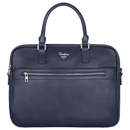 David Jones - Herren Aktentasche - Mann Business Tasche PU Leder Arbeitstasche - 15 Zoll Laptoptasche Große Umhängetasche - A4 Schultertasche Henkeltasche Handtasche Messenger Arbeit Büro - Blau David Jones - Herren Aktentasche - Mann Business Tasche PU Leder Arbeitstasche - 15 Zoll Laptoptasche Große Umhängetasche - A4 Schultertasche Henkeltasche Handtasche Messenger Arbeit Büro - Blau von David Jones