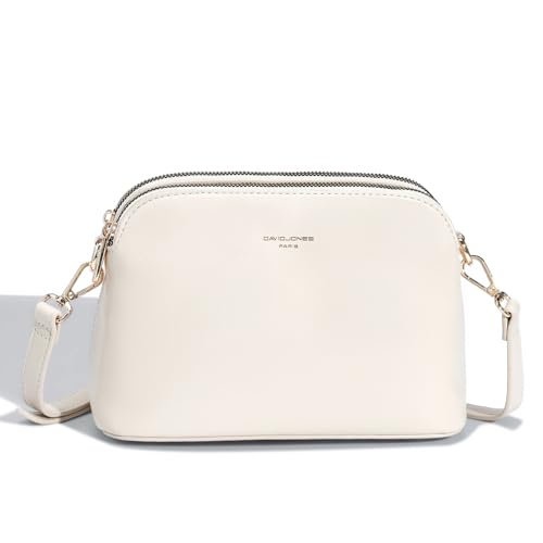 David Jones - Kleine Umhängetasche für Damen – Handtasche mit Kette, 3 Reißverschlüsse, Fächer – Tasche aus Kunstleder – Tasche für Telefon, Brieftasche, Stadt, elegant, modisch, beige, one size David Jones - Kleine Umhängetasche für Damen – Handtasche mit Kette, 3 Reißverschlüsse, Fächer – Tasche aus Kunstleder – Tasche für Telefon, Brieftasche, Stadt, elegant, modisch, beige, one size von David Jones