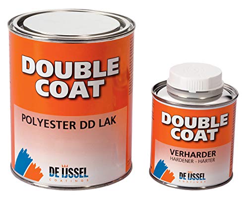 De IJssel 2K Bootslack Double Coat | 27 Farben | 1kg Set | 2K Lack Yachtlack Decklack für Holz Gfk Epoxid Polyester ABS Stahl Aluminium (DC 881 Nordpolweiß) von De IJssel