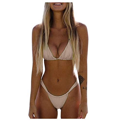 Bikini Damen Push Up für Kleine Brüste - Triangel Bikini Damen Set Zweiteilig Badeanzug Damen Sexy Neckholder Spaghetti-Träger Boho G-String Bikinihose Bademode Badeanzüge Bikini-Sets für Frauen Bikini Damen Push Up für Kleine Brüste - Triangel Bikini Damen Set Zweiteilig Badeanzug Damen Sexy Neckholder Spaghetti-Träger Boho G-String Bikinihose Bademode Badeanzüge Bikini-Sets für Frauen von DeaAmyGline