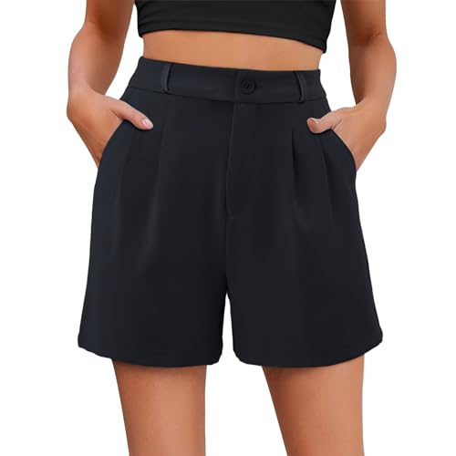 DeaAmyGline Anzugshorts Damen High Waist Kurze Hosen Weites Bein Bermuda Shorts Sommer Locker Lässig Business Cargo Hose Anzug Shorts mit Taschen Anzughose Kurz Sommerhose Arbeitsshorts DeaAmyGline Anzugshorts Damen High Waist Kurze Hosen Weites Bein Bermuda Shorts Sommer Locker Lässig Business Cargo Hose Anzug Shorts mit Taschen Anzughose Kurz Sommerhose Arbeitsshorts von DeaAmyGline