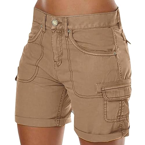 DeaAmyGline Cargo Shorts Damen Sommer - Kurze Hosen Damen Sweatshorts Bermuda Shorts Sommerhose Chino Hose mit Taschen Geknöpfte High Waist Freizeit Arbeitsshorts Cargohose Hot Pants Wandershorts DeaAmyGline Cargo Shorts Damen Sommer - Kurze Hosen Damen Sweatshorts Bermuda Shorts Sommerhose Chino Hose mit Taschen Geknöpfte High Waist Freizeit Arbeitsshorts Cargohose Hot Pants Wandershorts von DeaAmyGline