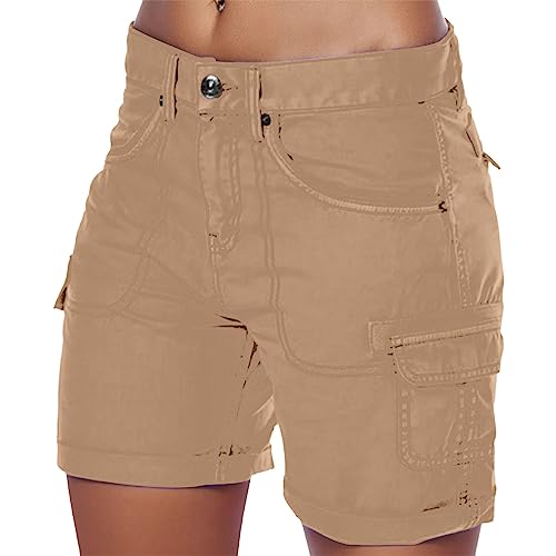 DeaAmyGline Cargo Shorts Damen Sommer - Kurze Hosen Damen Sweatshorts Bermuda Shorts Sommerhose Chino Hose mit Taschen Geknöpfte High Waist Freizeit Arbeitsshorts Cargohose Hot Pants Wandershorts DeaAmyGline Cargo Shorts Damen Sommer - Kurze Hosen Damen Sweatshorts Bermuda Shorts Sommerhose Chino Hose mit Taschen Geknöpfte High Waist Freizeit Arbeitsshorts Cargohose Hot Pants Wandershorts von DeaAmyGline