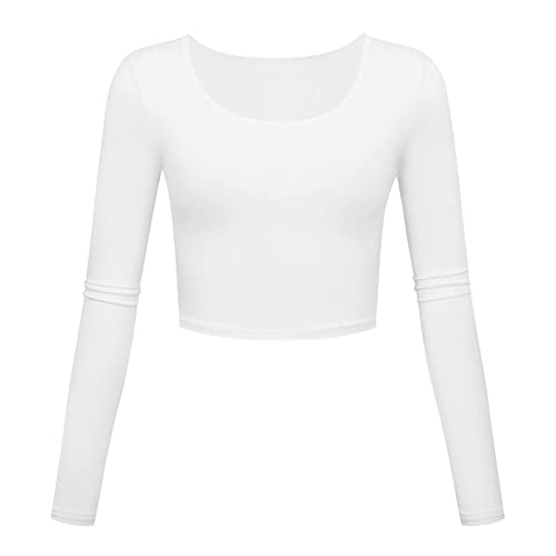 DeaAmyGline Damen Basic Langarmshirt Bauchfreie Crop Tops Langarm Enge Oberteile Slim Fit T Shirt Y2K Cropped Pullover Aesthetic Lässig Sport Yoga Tee Top Shirts Frauen Teenager Mädchen DeaAmyGline Damen Basic Langarmshirt Bauchfreie Crop Tops Langarm Enge Oberteile Slim Fit T Shirt Y2K Cropped Pullover Aesthetic Lässig Sport Yoga Tee Top Shirts Frauen Teenager Mädchen von DeaAmyGline