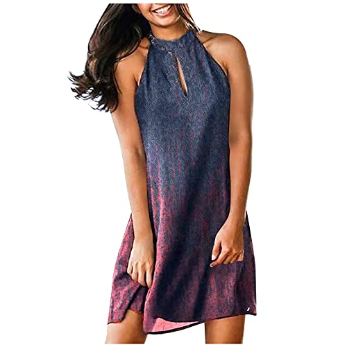 DeaAmyGline Damen Sommerkleid Kurz Neckholder Kleider Strandkleid Minikleid Sexy Schulterfreies Ärmelloses Kleid Vintage Drucken A-Linie Tank Tunikakleid Freizeitkleid Fauen Partykleid DeaAmyGline Damen Sommerkleid Kurz Neckholder Kleider Strandkleid Minikleid Sexy Schulterfreies Ärmelloses Kleid Vintage Drucken A-Linie Tank Tunikakleid Freizeitkleid Fauen Partykleid von DeaAmyGline