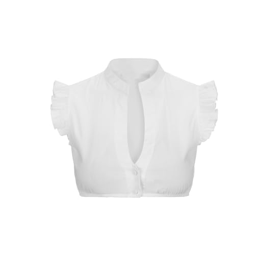 DeaAmyGline Dirndl Bluse Damen Weiß - Dirndlbluse Spitze Flügelärmel V-Ausschnitt Elegante Kurzarm Dirndlblusen für Damen Oktoberfest Trachten Blusen DeaAmyGline Dirndl Bluse Damen Weiß - Dirndlbluse Spitze Flügelärmel V-Ausschnitt Elegante Kurzarm Dirndlblusen für Damen Oktoberfest Trachten Blusen von DeaAmyGline