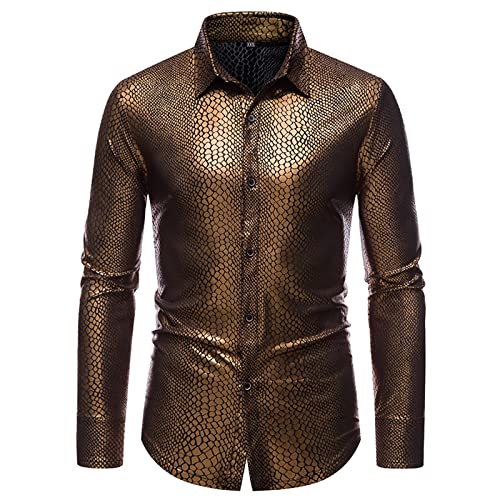 DeaAmyGline Disco Hemd Herren 70er Outfit Glitzer Hemden Langarm Glänzende Business Shirt Freizeithemden für Männer Party Karneval Kustüm Discokugel Mottoparty Nachtklub Musikfestival DeaAmyGline Disco Hemd Herren 70er Outfit Glitzer Hemden Langarm Glänzende Business Shirt Freizeithemden für Männer Party Karneval Kustüm Discokugel Mottoparty Nachtklub Musikfestival von DeaAmyGline
