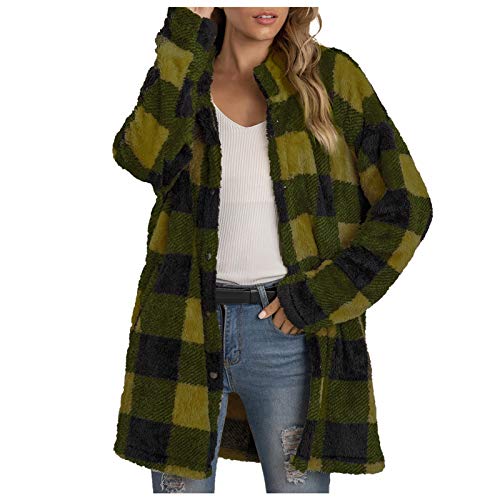 DeaAmyGline Fleecejacke Damen Lang Karierte Winter Jacke Mantel Parka Cardigan Plüschjacke Plüschmantel Wintermantel Winterjacke Fleece Jacken Jacken DeaAmyGline Fleecejacke Damen Lang Karierte Winter Jacke Mantel Parka Cardigan Plüschjacke Plüschmantel Wintermantel Winterjacke Fleece Jacken Jacken von DeaAmyGline