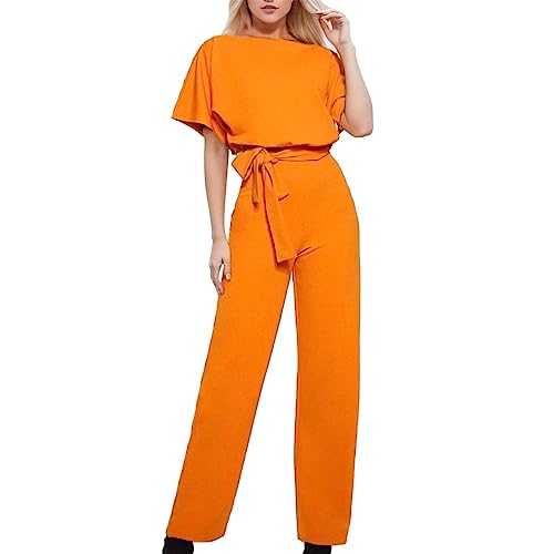 DeaAmyGline Jumpsuit Damen Elegant Festlich Hosenanzug Sommer Overall Playsuit Fledermausärmel mit Gürtel Weites Bein Hosen Lang Romper Einteiler Hose Sommerhose Strampler Jumpsuits DeaAmyGline Jumpsuit Damen Elegant Festlich Hosenanzug Sommer Overall Playsuit Fledermausärmel mit Gürtel Weites Bein Hosen Lang Romper Einteiler Hose Sommerhose Strampler Jumpsuits von DeaAmyGline