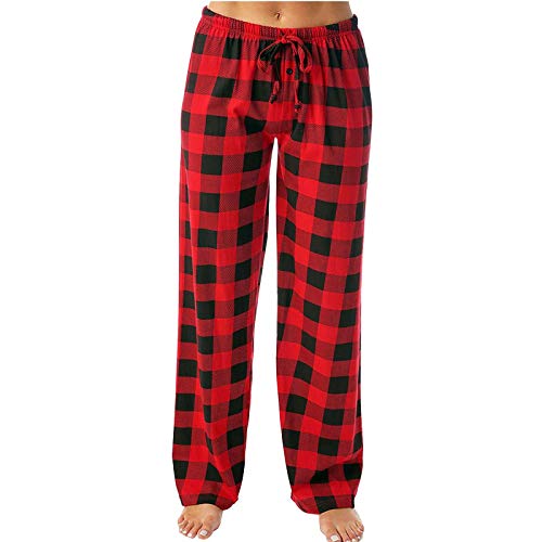 DeaAmyGline Karierte Pyjamahose Damen Lang - Schlafhose Damen Baggy Pyjama Hosen mit Taschen und Kordelzug Rote Plaid Weites Bein Loungehose Schlafanzughose Freizeithose Jogginghose Haushose DeaAmyGline Karierte Pyjamahose Damen Lang - Schlafhose Damen Baggy Pyjama Hosen mit Taschen und Kordelzug Rote Plaid Weites Bein Loungehose Schlafanzughose Freizeithose Jogginghose Haushose von DeaAmyGline