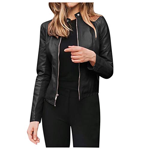 DeaAmyGline Lederjacke Damen Kurz Kunstleder Bikerjacke Reverskragen Motoradjacke Leder Jacke Übergangsjacke für Herbst Winter Mantel Jacken DeaAmyGline Lederjacke Damen Kurz Kunstleder Bikerjacke Reverskragen Motoradjacke Leder Jacke Übergangsjacke für Herbst Winter Mantel Jacken von DeaAmyGline